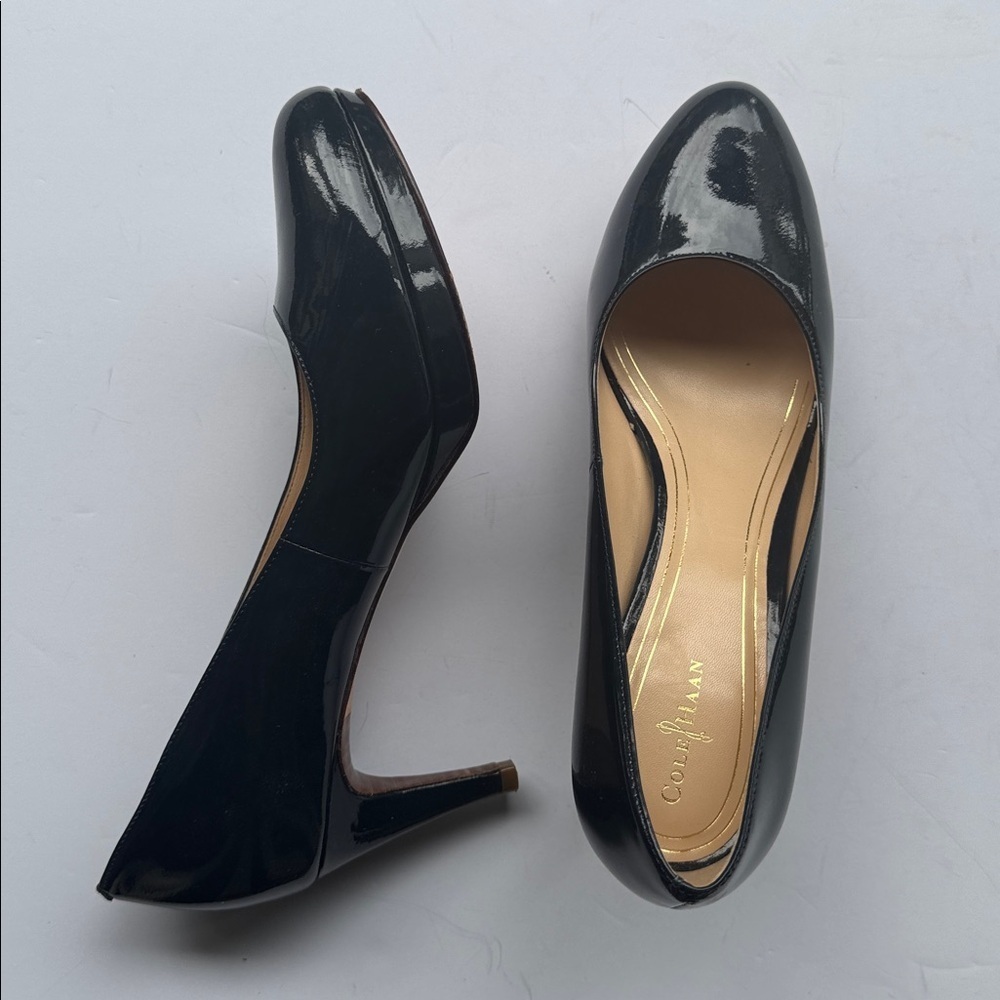 Cole Haan/ Nike Air 3 inch Glossy Blue Heels size 10b - Picture 3 of 7
